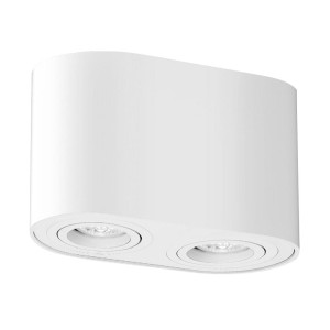 Kobald biały mat 2xGU10 Regulowany kierunek świecenia Downlight | Tuba
