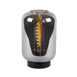 JOANET Czarny | Szary przydymiony Ø 22cm E27 Lampka stołowa
