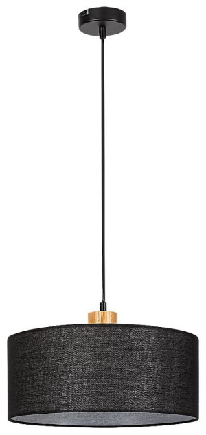 Miguel czarny | brąz (dąb) Ø 35cm. E27 Lampa wisząca