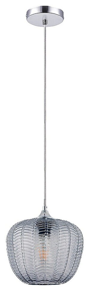 Monet chrom | szkło dymne Ø 23,5cm. E27 Lampa wisząca