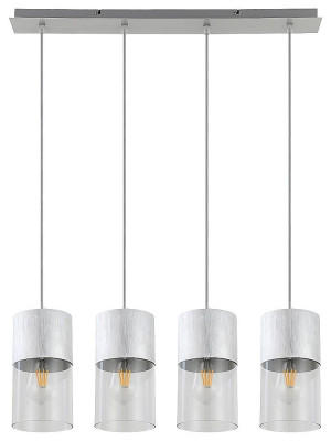 Zelkova aluminium szczotkowane 4xE27 Lampa wisząca