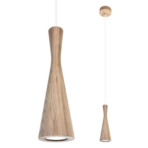 VEGAS Dąb | Biała GU10 Lampa wisząca