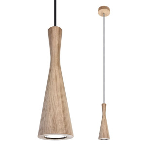 VEGAS Dąb | Czarna GU10 Lampa wisząca
