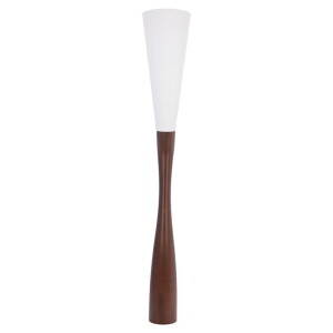 CHINKA Orzech | Biała E27 Lampa podłogowa