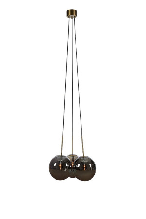 DIONE przydymiony | antyczny mosiądz 3xE14 Lampa wisząca potrójna