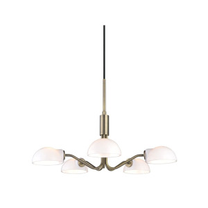 Kjøbenhavn mini 50 Opal | Mosiądz 5 x G9 Lampa wisząca