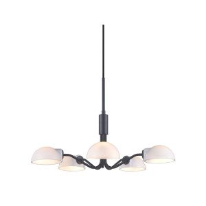 Kjøbenhavn mini 50 Opal | Czarny 5 x G9 Lampa wisząca