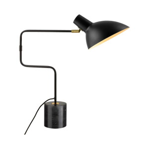 Metropole Deluxe Czarna E27 Regulowane ramię Lampa stołowa