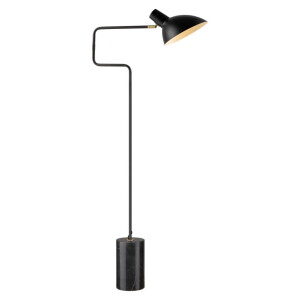 Metropole Deluxe Czarna E27 Regulowane ramię Lampa podłogowa