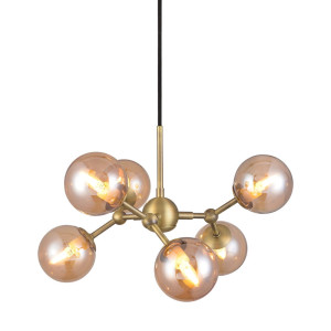 Atom Bursztyn Ø45 6xG9 Lampa wisząca regulowana