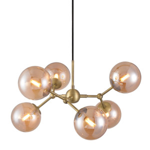 Atom Bursztyn Ø57 6xG9 Lampa wisząca regulowana