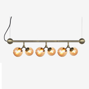 Atom Horizontal Bursztyn Ø31 6xG9 Lampa wisząca regulowana