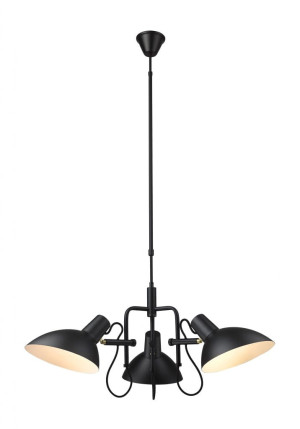 Metropole Czarna 3xE27 Lampa wisząca regulowana