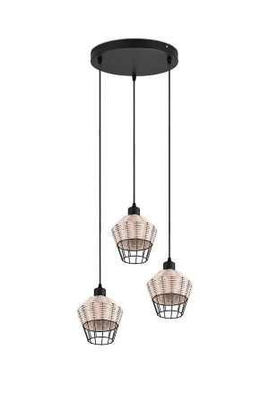 BORKA beż | czarny 41cm. 3xE27 Lampa wisząca