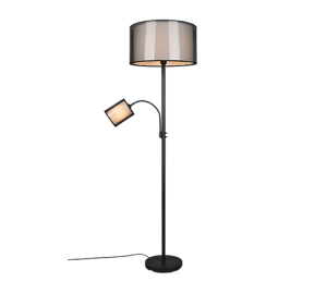 BURTON czarny | przydymiony | biały 45cm. E27 | E14 Lampa podłogowa stojąca