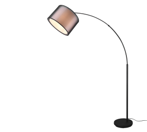 BURTON czarny | przydymiony | biały 35cm. E27 Lampa podłogowa stojąca