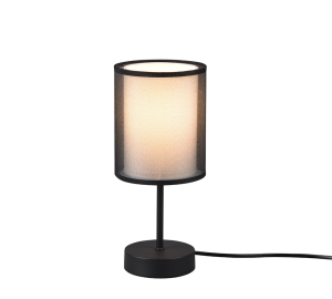 BURTON czarny | przydymiony | biały E14 Lampka stołowa