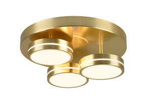 FRANKLIN mosiądz mat 35cm. LED 3 step dim 3x8,5W 3000K Lampa sufitowa