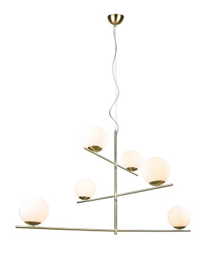 PURE mosiądz mat 6xE14 Lampa wisząca regulowana