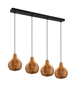 SPROUT brązowy rattan 3xE14 Lampa wisząca