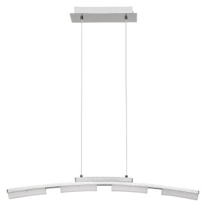 Eucalyptus chrom satyna LED dim. 20W 3000K Lampa wiszaca ściemnialna z wbudowanym wyłącznikiem i ściemniaczem