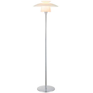 Scandinavia biały | chrom Ø40cm. E27 Lampa podłogowa stojąca