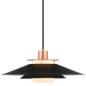 Rivoli czarny | miedź Ø40cm. E27 Lampa wisząca