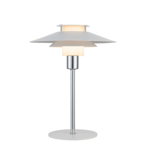 Rivoli biały | chrom Ø24cm. G9 Lampa stołowa