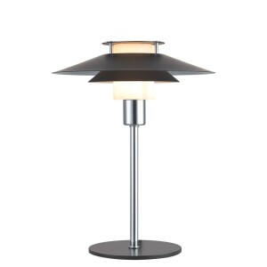 Rivoli czarny | chrom Ø24cm. G9 Lampa stołowa