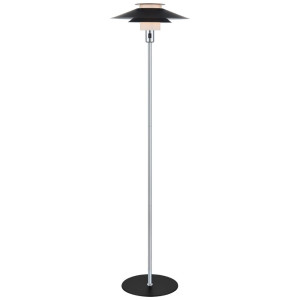 Rivoli czarny | chrom Ø40cm. E27 Lampa podłogowa stojąca