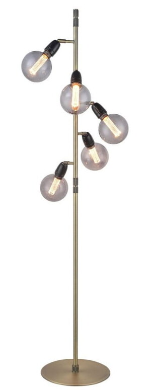 Compass mosiądz antyczny Ø30cm. 5xE27 Lampa podłogowa stojąca