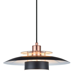 Sorup czarny | miedź Ø40cm. E27 Lampa wisząca