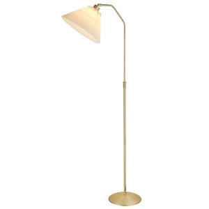 Berlin szczotkowany mosiądz Ø32cm. E27 regulowana wysokość Lampa podłogowa stojąca