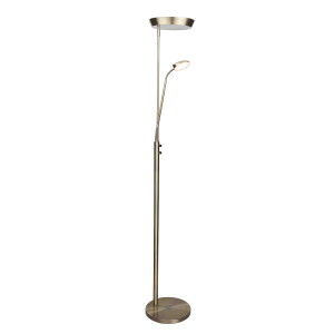 Vegas mosiądz Ø40cm. LED dim. 20W + 5W 3000K Lampa podłogowa podwójna snake ściemnialna