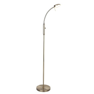 Vegas mosiądz Ø25cm. LED dim. 7W 3000K Lampa podłogowa snake ściemnialna