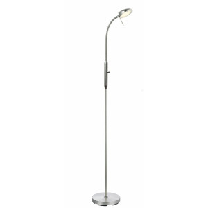 Vegas stalowy Ø25cm. LED dim. 7W 3000K Lampa podłogowa snake ściemnialna