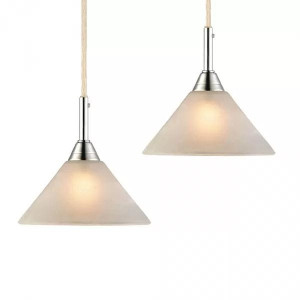 Vesus opal | chrom 2xG9 Lampa wisząca podwójna