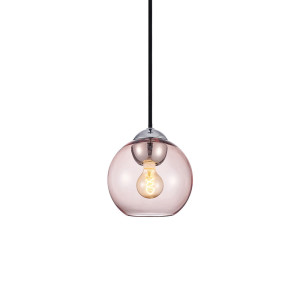Bubbles różowy | chrom 14 G9 Lampa wisząca