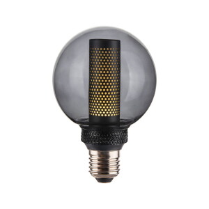 3W Colors Core LED 3 step dim. 3000K Ø8cm. E27 szary przydymiony Dekoracyjna żarówka ściemnialna