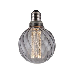 4,5W Colors Twist LED 3 step dim. 3000K Ø9,5cm. E27 szary przydymiony Dekoracyjna żarówka ściemnialna