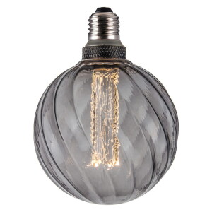 4,5W Colors Twist LED 3 step dim. 3000K Ø12,5cm. E27 szary przydymiony Dekoracyjna żarówka ściemnialna
