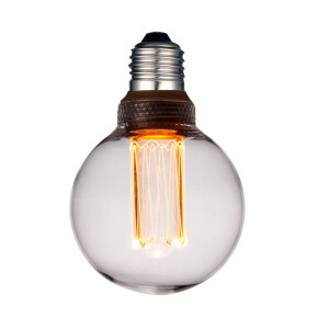5W Colors Dim LED Mini Globe LED 3 step dim. 3000K Ø8cm. E27 przeźroczysty Filamentowa żarówka ściemnialna