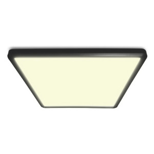 LED ultra czarny szer. 29cm. LED 3 step dim. 18W 3000K IP54 Plafon łazienkowy ściemnialny