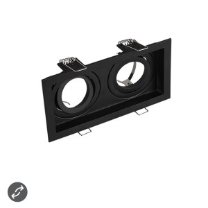 KENAI Czarny Mat ruchoma 2 x GU10 Oczko sufitowe