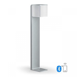 GL 80 SC iHF Connect srebrny wys. 63cm. LED 9W 3000K IP44 Lampa ogrodowa stojąca z czujnikiem ruchu i zmierzchu sterowana aplikacją