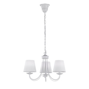 CORTEZ Biała Lampa wisząca 3 x E14