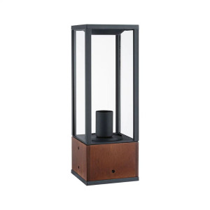Timba drewno wys. 40cm. E27 IP44 Lampa zewnętrzna stojąca