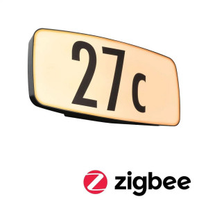 Sheera antracyt Smart Home Zigbee PIR LED DIM 6,5W 2200-3000K IP44 Kinkiet zewnętrzny z numerem domu ściemnialny sterowany aplikacją z czujnikiem ruch