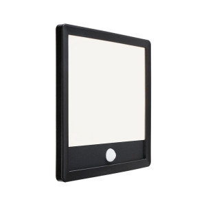Lamina czarny PIR LED 14,5W 3000K IP44 Zewnętrzna lampa sufitowo-ścienna odporna na sól morską z czujnikiem ruchu i zmierzchu