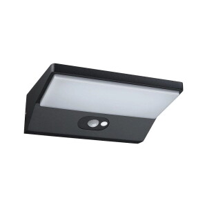 Ronea antracyt PIR LED 3,4W panel solarny 3000K IP44 Kinkiet zewnętrzny z czujnikiem ruchu i zmierzchu